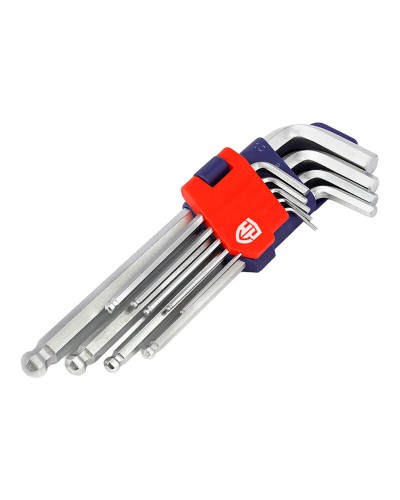 Set Chiavi Allen Workpro 1,5, 2, 2,5, 3, 4, 5, 6, 8, 10 mm Sfera 9 Pezzi (9 Unità)
