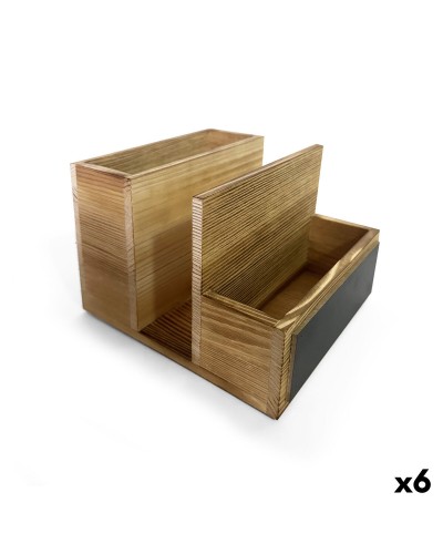 Contenitore per Sistemare Multiuso My Bar Legno 14,5 x 18 x 12 cm (6 Unità)