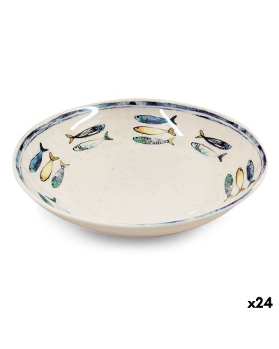 Djup tallrik Alfares PEIXE 21 x 5,3 cm (24 antal)