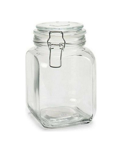 Glasburk Vivalto 41632 Transparent Silvrig Silver Glas Silikon Aluminium Stål 1,2 L 11 x 17 x 11 cm 11,5 x 17 x 11 cm