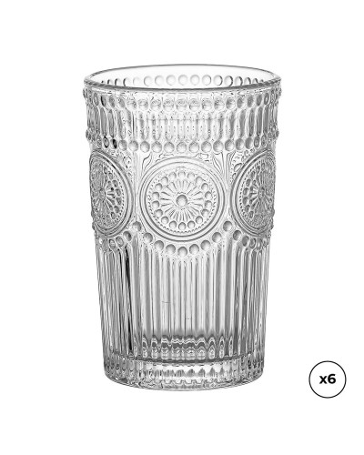 Set de Vasos Ovenza Cristal Con relieve 330 ml 6 Unidades