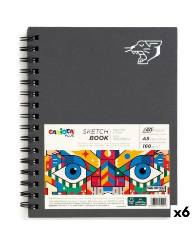 Piirustusalusta Carioca PLUS SKETCHBOOK A5 40 Levyt (6 osaa)