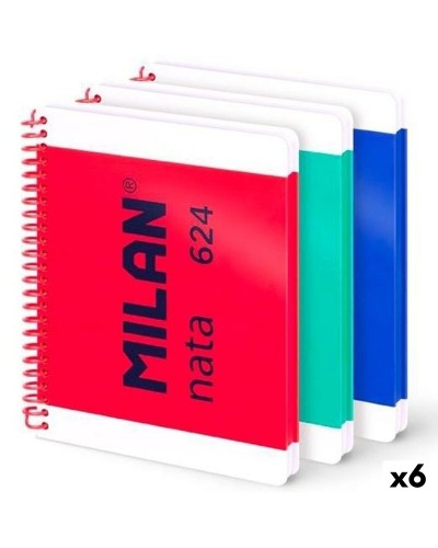 Set de Cuadernos Milan Multicolor A5 80 Hojas 3 Piezas (6 Unidades)