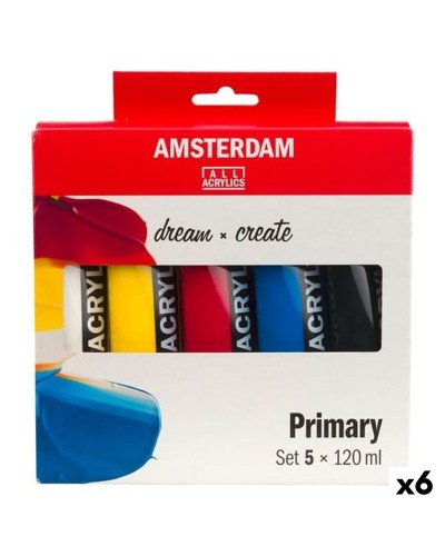 Set de Pintura Acrílica Talens Amsterdam Primary Multicolor 120 ml (6 Unidades)