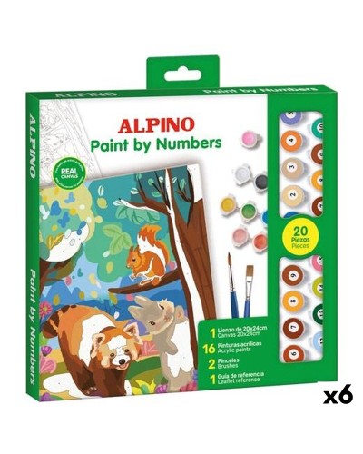 Maalaus numeroiden mukaan -sarja Alpino Forest 6 osaa