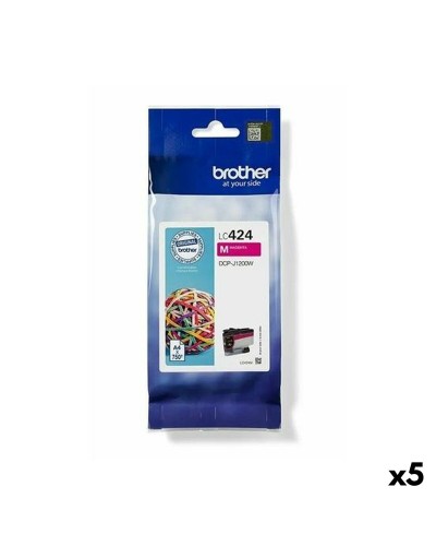 Cartuccia ad Inchiostro Originale Brother LC424 Magenta (5 Unità)