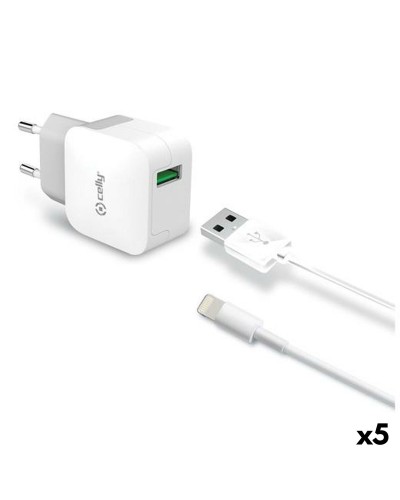 Wandladegerät Celly Weiß 12 W (5 Stück)