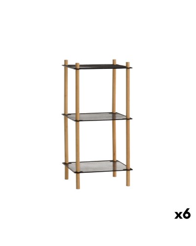 Regal MobleKit Metall Bambus 35 x 30 x 71 cm (6 Stück)