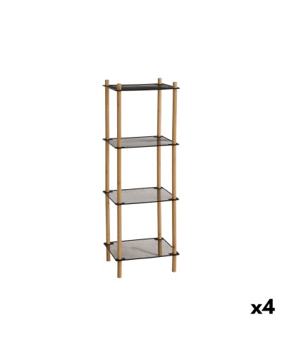Hyllyt MobleKit Metalli Bambu 35 x 30 x 100 cm (4 osaa)
