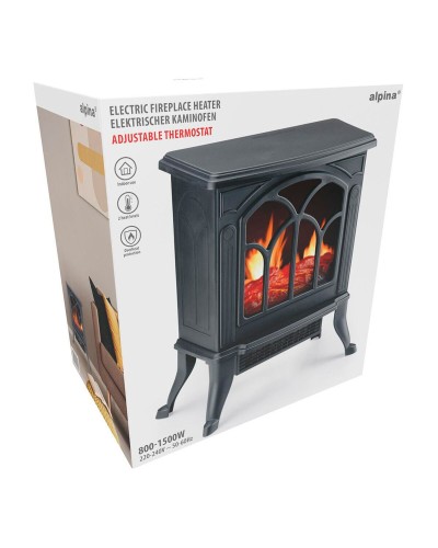 Cheminée Électrique Alpina 800-1500 W 37,3 x 23 x 44 cm