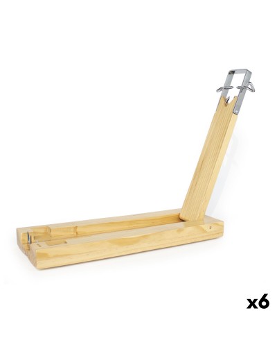 Ham stand Quttin Brown Wood 48 x 17 x 4 cm (6 Units)