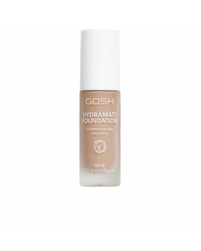 Foundationkräm Gosh Copenhagen HYDRAMATT Nº 012-Medium Dark-Neutral Spf 15 30 ml