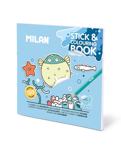 Tekenblokje voor Inkleuren Milan Blue odissey