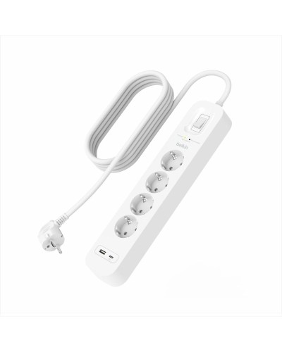 Rallonge 4 prises Schuko avec interrupteur Belkin SRB001VF2M (2 m)