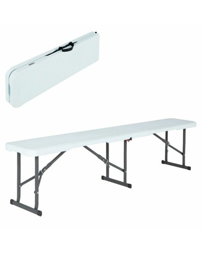Panca Lifetime 80305 Bianco Acciaio Plastica Pieghevole (Ricondizionati B)