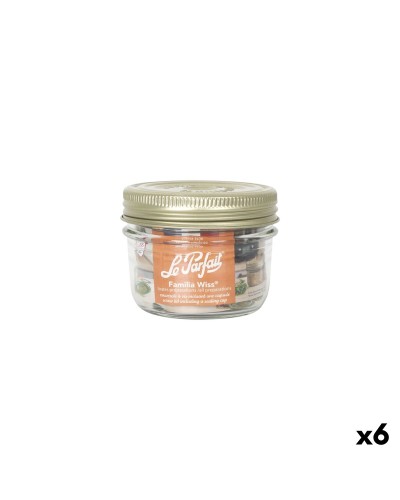Tarro Le Parfait Wiss Transparente Dorado 200 ml Hermético (6 Unidades)