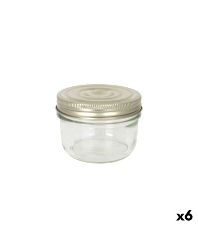 Blik Le Parfait Wiss Transparant Gouden 350 ml Hermetisch (6 Stuks)