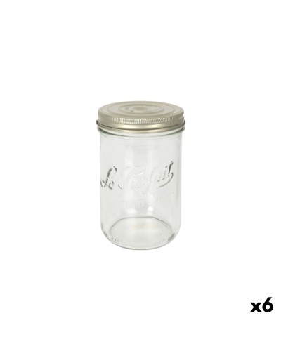 Bocal Le Parfait Wiss Transparent Doré 750 ml Hermétique (6 Unités)
