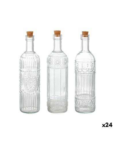 Glas-Flasche La Mediterránea Durchsichtig Kork Glas 500 ml (24 Stück)