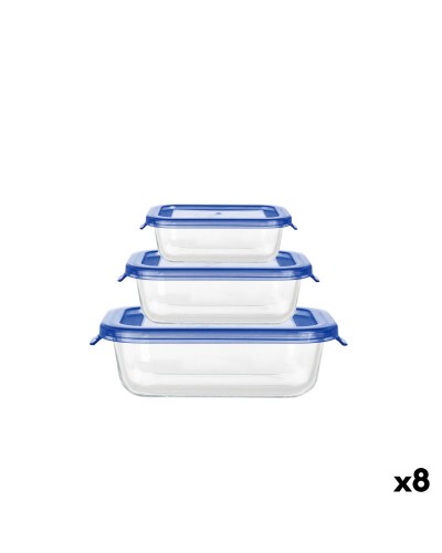 Set of lunch boxes Inde Soul Rectangular 1,04 L 3 Pieces (8 Units)