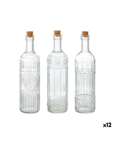Glasflaska La Mediterránea Transparent Kork Glas 1 L (12 antal)