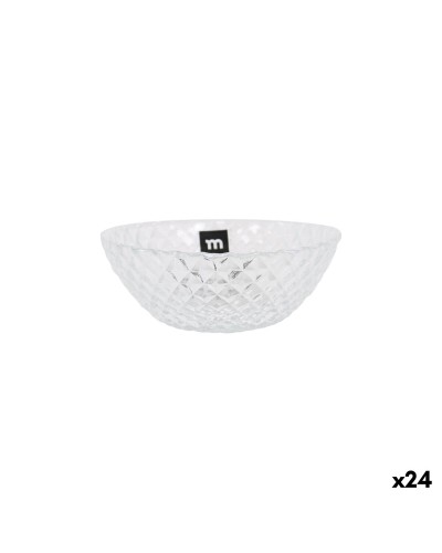 Bowl La Mediterránea Diamond Transparent Glass Ø 12 cm (24 Units)