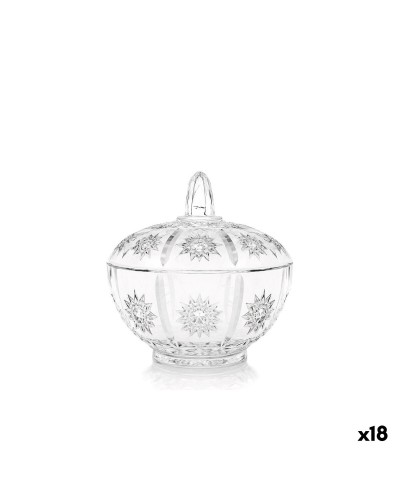 Glass Jar Inde Elisabeth Transparent (18 Units)