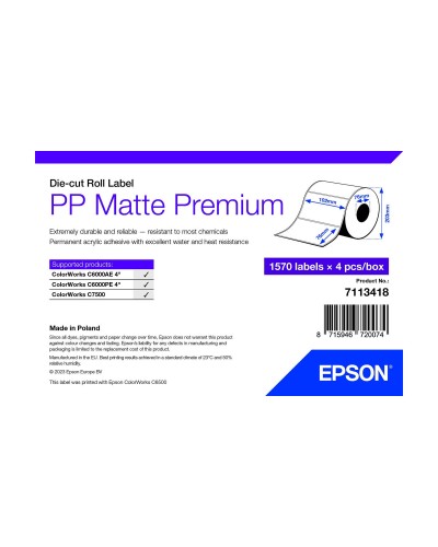 Papel para Imprimir Epson 7113418 Blanco (4 Unidades)