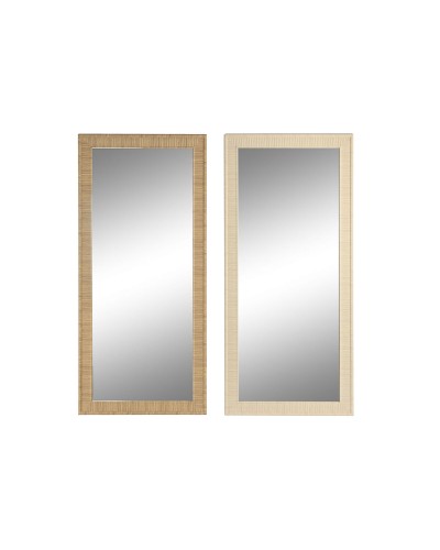 Miroir mural Home ESPRIT Beige Naturel 74 X 2 X 162 cm (2 Unités)