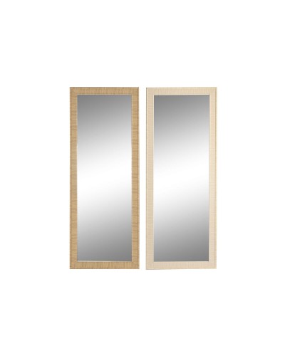 Wall mirror Home ESPRIT Brown Natural Scandi 74 X 2 X 194 cm (2 Units)
