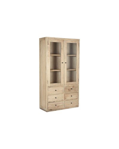 Présentoir Home ESPRIT Verre bois mindi 100 x 40 x 185 cm