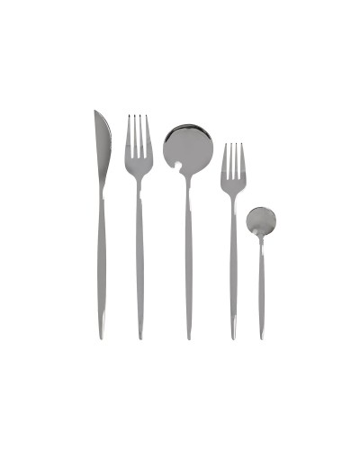 Besteck DKD Home Decor Silberfarben Edelstahl 2 x 0,5 x 22 cm 20 Stücke
