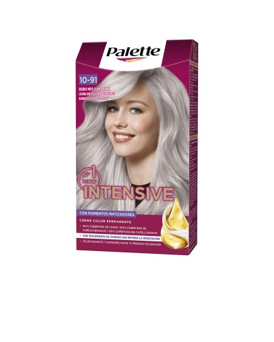 Dauerfärbung Schwarzkopf PALETTE INTENSIVE Nº 10.91-RUBIO MUY CLARO PLATA