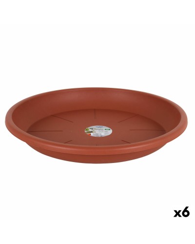 Plato para Maceta Dem Squares Marrón 45 cm (6 Unidades)