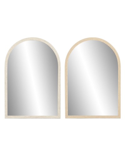 Wandspiegel Home ESPRIT Beige natürlich Scandi (2 Stück)