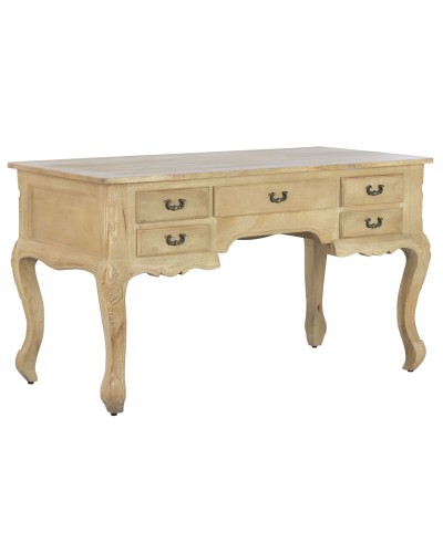 Scrivania Home ESPRIT Bianco Naturale Legno