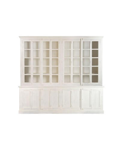 Vitrina Home ESPRIT Blanco Teca Madera de mango 270 X 43 X 244 CM