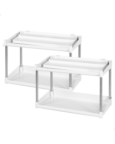 Armario de cocina colgante Max Home, Blanco, con 2 estantes y 2 unidades, 37,5 x 25,5 x 19 cm
