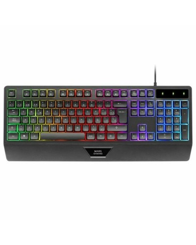 Gamemuis Mars Gaming MK124ES Zwart Qwerty Spaans