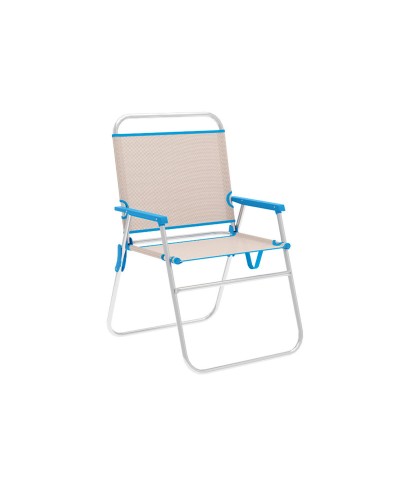 Silla Plegable Marbueno Azul Beige - Medidas 52x80x56 cm
