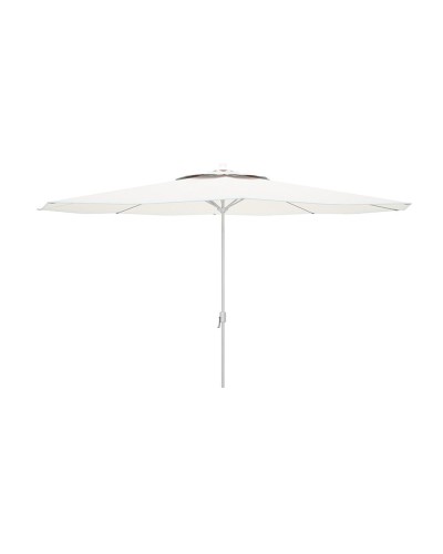 Ombrellone Marbueno 8 Stecche in Acciaio, Diametro 270 cm, Bianco, per Giardino, Piscina e Terrazza