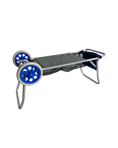 Marbueno Aluminium Stuhltransportwagen, Klapptisch für Camping Strand, 108x51x51 cm

