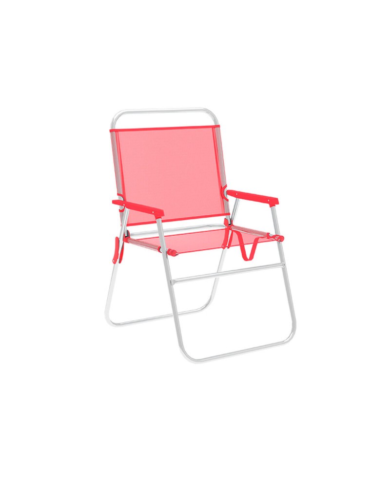 Sedia Pieghevole Marbueno Corallo: Portatile, Leggera per Campeggio, Giardino (52x80x56 cm)