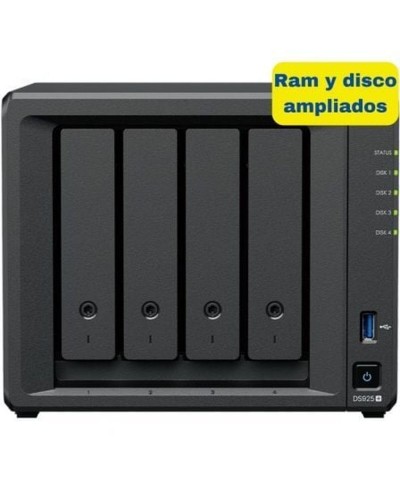 Stockage en Réseau NAS Synology DS925+/8G 16TB Noir Intel Celeron