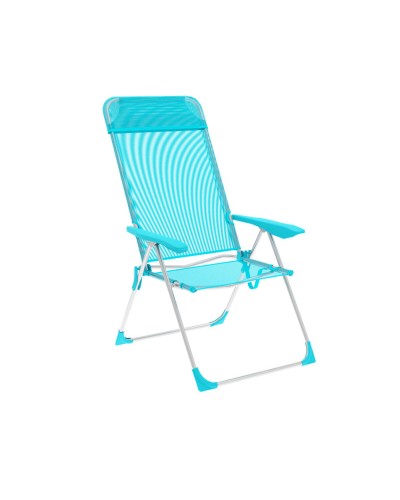 Silla Plegable Aguamarina Marbueno: Comodidad y Portabilidad para Jardín, Playa y Eventos.
