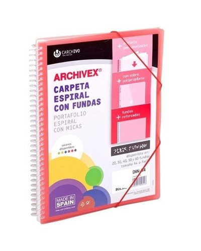 Carpeta Clasificadora Carchivo ARCHIVEX STAR Rojo A4