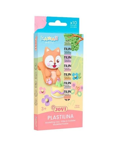 Barras de plastilina Jovi KAWAII Multicolor 10 Piezas
