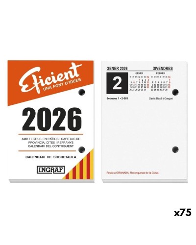 Tischkalender Ingraf Eficient 2026 (75 Stück)