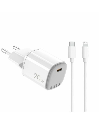 USB-kabel Celly UPTC1USBC20WCTL Wit