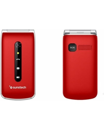 Teléfono Móvil para Mayores Sunstech CELT18RD Rojo 2,4"